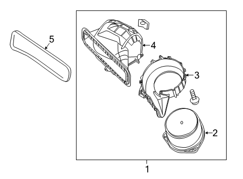 2017 Nissan Maxima Blower Motor & Fan Blower Assy-Front Diagram for 27200-3TA2A