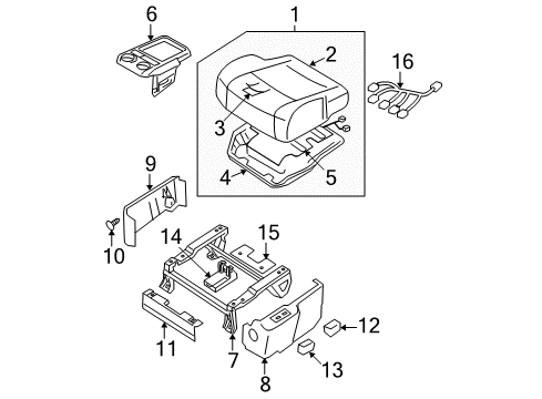 2008 Nissan Quest Heated Seats Pad-Front Seat Cushion Diagram for 87361-ZM00A