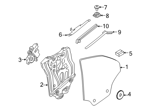 2022 BMW 840i xDrive Glass & Hardware - Quarter Panel SEALING SIDE PANEL, LEFT Diagram for 51357424823