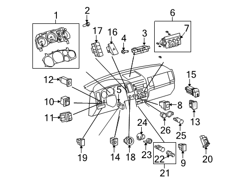 2011 Toyota Sequoia Switches Headlamp Dimmer Switch Diagram for 84140-07113