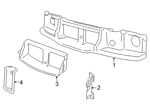 2011 Lincoln Town Car Front Panel Mount Panel Diagram for 6W1Z-8190-A