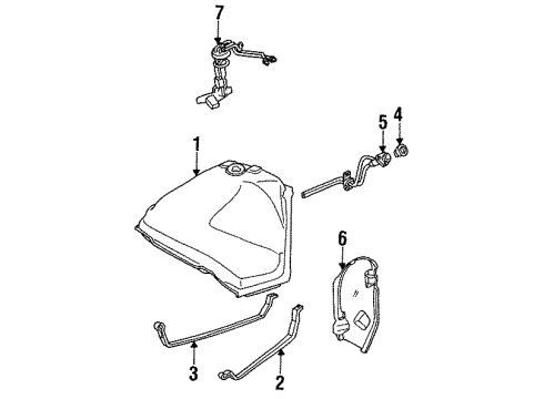 1988 Oldsmobile Cutlass Ciera Senders Sender, Fuel Diagram for 25092349