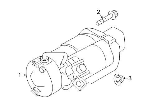 2019 Infiniti Q60 Starter Motor Assy-Starter Diagram for 23300-4GB0B