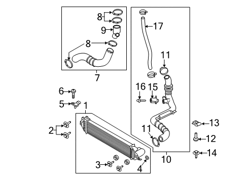 2019 Lincoln MKZ Intercooler Intercooler Diagram for HG9Z-6K775-A