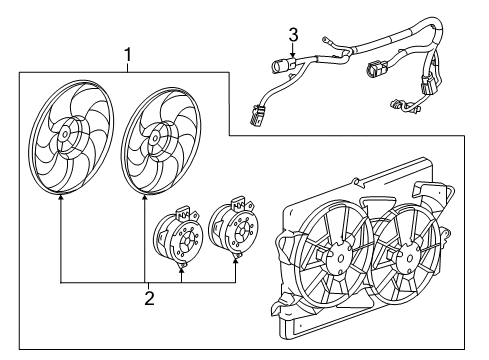 2017 Buick LaCrosse Cooling System, Radiator, Water Pump, Cooling Fan Fan & Motor Diagram for 84000791