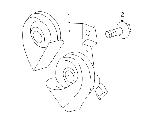 2012 Ford F-150 Horn Horn Diagram for 9L3Z-13832-A