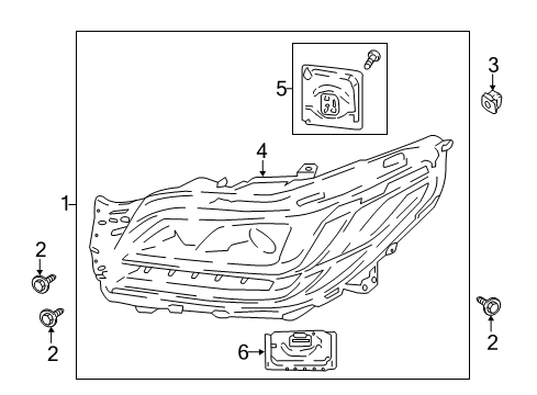 2020 Lincoln Navigator Headlamps Headlamp Assembly Retainer Diagram for -W719673-S300