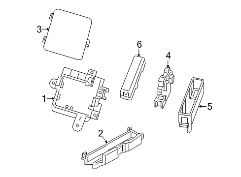 2018 Nissan Leaf Electrical Components Cover-FUSIBLE Link Holder Diagram for 24382-5SK0C