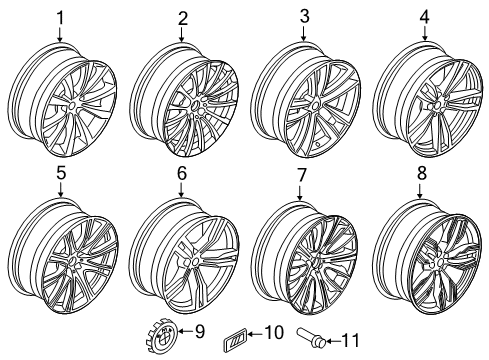 2019 BMW M760i xDrive Wheels & Trim Light Alloy Rim Ferricgrey Diagram for 36117850580