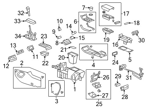 2007 GMC Acadia Heated Seats Switch Asm-Rear Object Alarm Module *True Red Diagram for 15249950