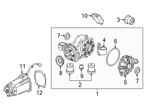 2012 Chevrolet Captiva Sport Axle & Differential - Rear Carrier Housing Diagram for 42540531