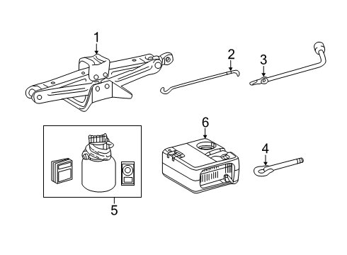 2020 Toyota Corolla Jack & Components Jack Assembly Diagram for 09111-02130