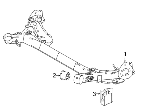2016 Toyota Mirai Rear Suspension Axle Beam Diagram for 42101-62010
