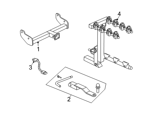 2005 Saturn Vue Trailer Hitch Components Harness Pkg, Trailer Wiring (7.068) Diagram for 12499844