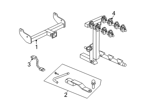 2005 Saturn Vue Trailer Hitch Components Carrier Diagram for 12499172