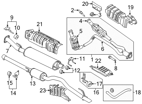 2018 Ford Transit-150 Exhaust Components Catalytic Converter Stud Diagram for -W716963-S900