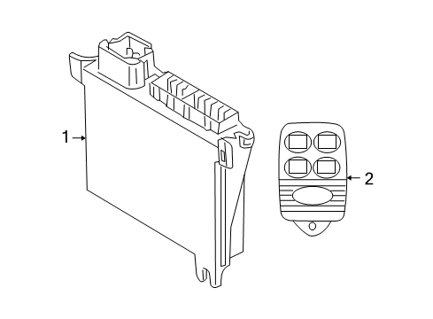 2005 Mercury Grand Marquis Alarm System Transceiver Diagram for 3W7Z-15K601-AA