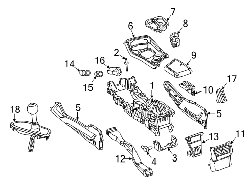 2020 Dodge Challenger Console Knob-GEARSHIFT Diagram for 1XM382VXAD