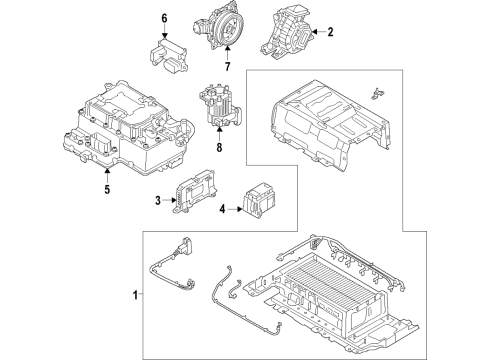 2018 Kia Optima Hybrid Components, Battery, Cooling System Hpcu Reservoir Module Diagram for 366003D130