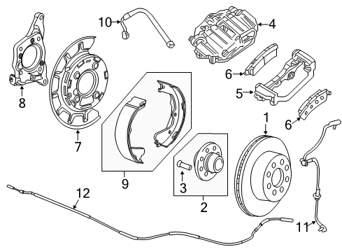 2019 GMC Sierra 3500 HD Rear Brakes Flex Hose Diagram for 84183652