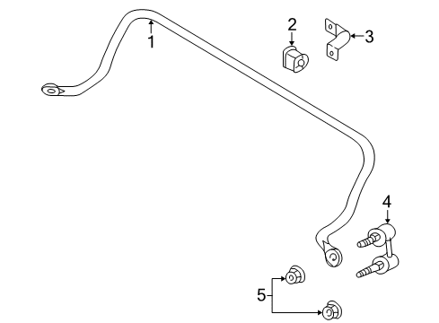 2003 Kia Sedona Stabilizer Bar & Components - Front Nut Diagram for 0B00139037B