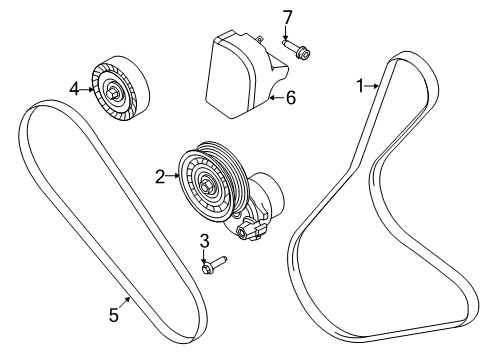 2020 Ford Escape Belts & Pulleys Serpentine Tensioner Diagram for GN1Z-6A228-B