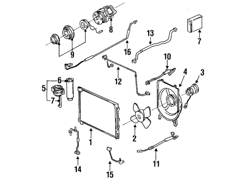 1995 Acura Legend Air Conditioner Pipe A, Receiver Diagram for 80341-SP0-A02