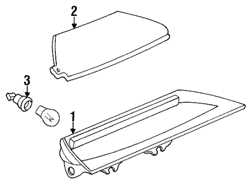 1995 Buick Riviera High Mount Lamps Lamp Asm-High Mount Stop Diagram for 5977666