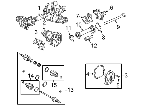 2010 GMC Canyon Carrier & Front Axles Front Axle Assembly (3.42 Ratio) Diagram for 20849986