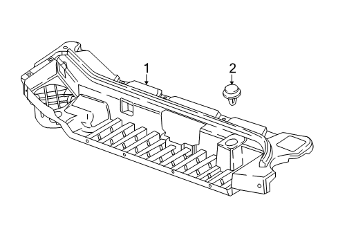 2020 Cadillac XT5 Splash Shields Sight Shield Diagram for 84726821