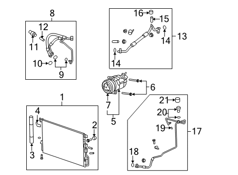 2016 GMC Terrain A/C Condenser, Compressor & Lines Compressor Diagram for 84092955