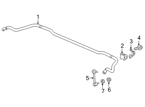 2017 Honda Ridgeline Stabilizer Bar & Components - Rear Washer, Plain (12MM) Diagram for 90513-SJA-010