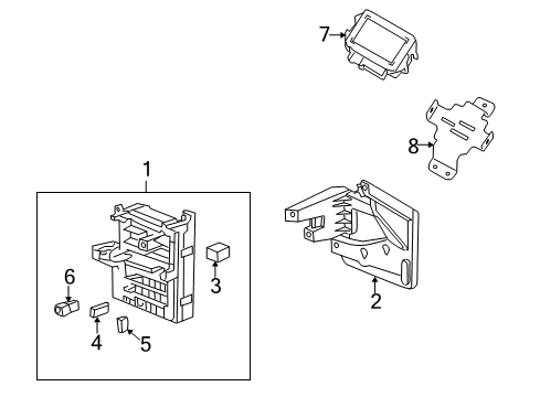 2013 Cadillac CTS Electrical Components Module Diagram for 25843242