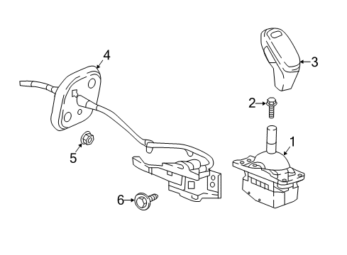 2018 Buick Enclave Center Console Shift Control Cable Diagram for 84363603