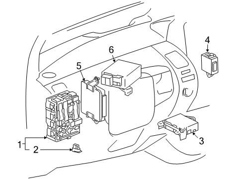 2008 Toyota Prius Air Conditioner Control Module Diagram for 89650-47102