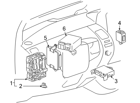 2004 Toyota Prius Electrical Components Control Module Diagram for 89650-47101