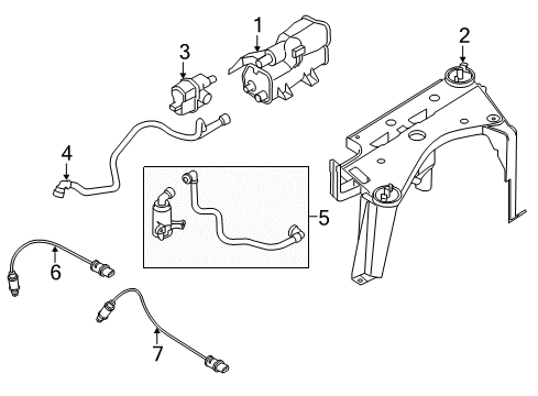 2008 BMW M3 Emission Components Non-Return Valve Diagram for 11617836553