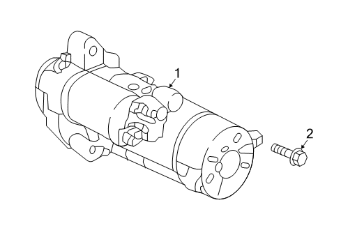 2017 Nissan Titan XD Starter Motor Assy-Starter Diagram for 2330M-EZ40ARW
