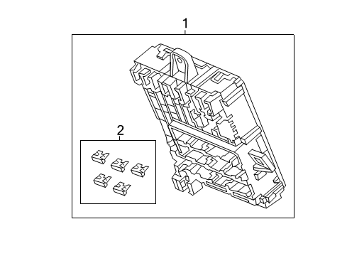 2018 Honda Fit Electrical Components Box Assembly, Fuse (Rewritable) Diagram for 38200-T5A-A42