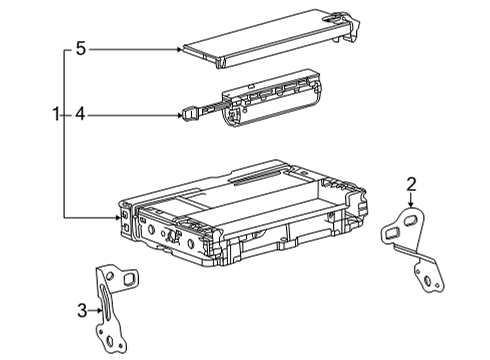 2022 Toyota Mirai Communication System Components Cover Diagram for 86742-0E020