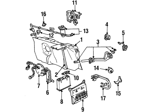 2002 Ford Crown Victoria Fuel Supply Pedal Assembly Diagram for 1W1Z-9725-AA