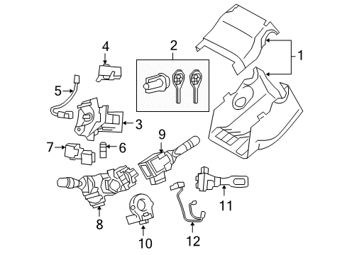 2008 Toyota RAV4 Switches Sensor, Steering Diagram for 89245-52030