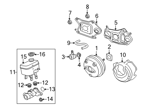 2011 Dodge Nitro Dash Panel Components Gasket-Booster To Dash Diagram for 68003620AA