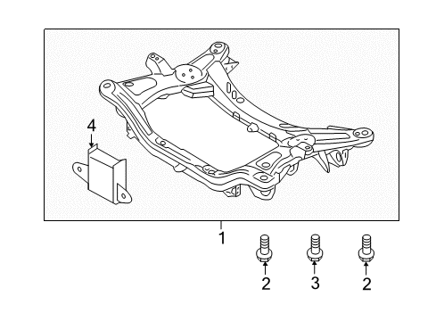 2015 Hyundai Equus Suspension Mounting - Front Bolt Diagram for 624983M000