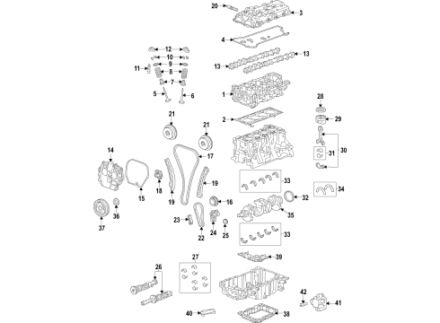 2021 Cadillac CT5 Engine Parts, Mounts, Cylinder Head & Valves, Camshaft & Timing, Variable Valve Timing, Oil Cooler, Oil Pan, Oil Pump, Balance Shafts, Crankshaft & Bearings, Pistons, Rings & Bearings Intake Valve Diagram for 55486584