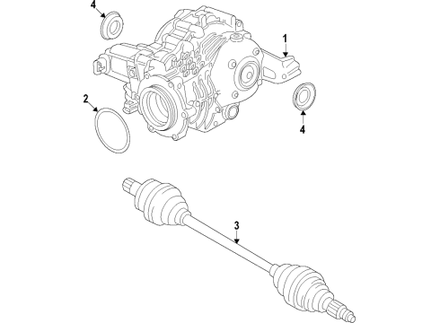 2020 Chrysler Pacifica Axle Shafts & Joints, Drive Axles, Propeller Shaft Shaft-Drive Diagram for 68264549AC