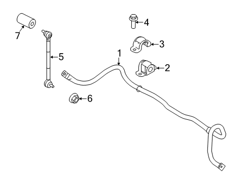 2018 Ford Fiesta Stabilizer Bar & Components - Front Stabilizer Bar Bushing Diagram for C1BZ-5484-D