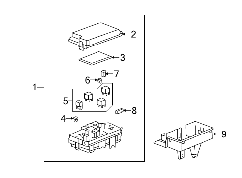 2010 Chevrolet Corvette Electrical Components Block Asm-Engine Wiring Harness Junction Diagram for 22739140