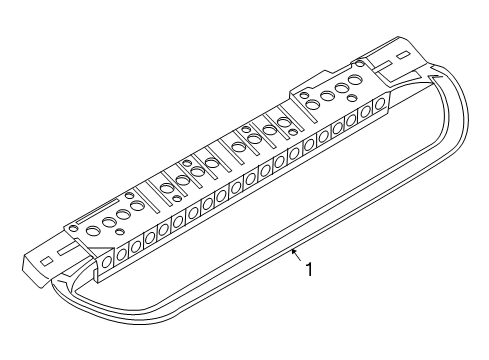 2009 BMW 528i xDrive High Mount Lamps Third Stoplamp Diagram for 63257145659