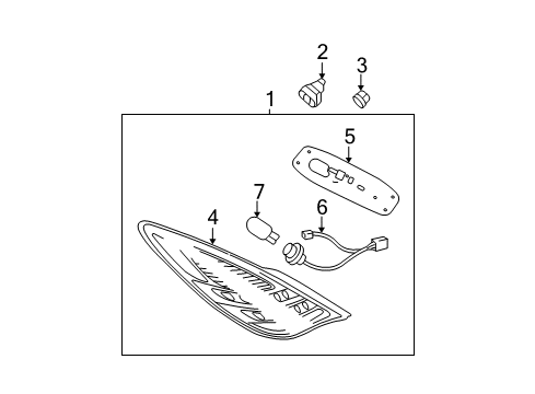 2008 Toyota Solara Rear Lamps - Combination Lamps Combo Lamp Assembly Diagram for 81550-06320